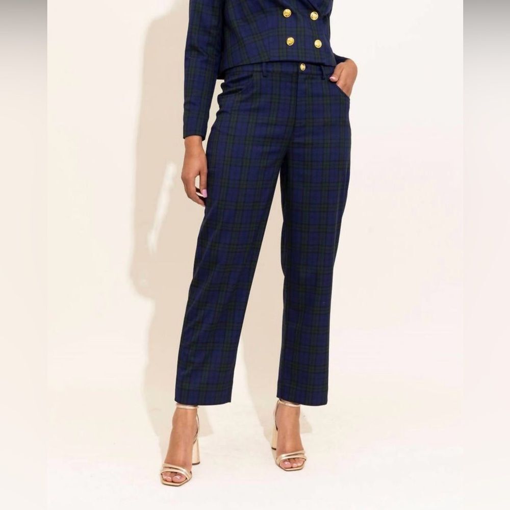ALDEN ADAIR Remy pants in tartan XS NWT
